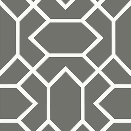 Roommates Roommates RMK9069WP Dark Grey Modern Geometric Peel & Stick Wallpaper RMK9069WP